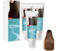 Cuidado del cabello Crema para cabello liso, Crema para alisar el cabello, Alisado rápido nutritivo, Hidratante antiencrespamiento para todo tipo de cabello (3pcs)