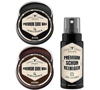 Cuidado del Calzado conjunto económico Crema para el Calzado Negro + Cera para el Calzado Marrón + Limpiador para el Calzado como Set para el Cuidado del Cuero y la Limpieza | URBAN FOREST