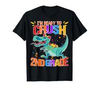 Cuidado, Estoy Listo para Aplastar a un Divertido alumno de Dinosaurio de Segundo Grado Camiseta