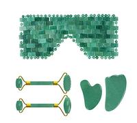 Cuidado Facial Jade Roller Gua Sha Scraper Sleep Mask Para FaceTools,Juego 5 En 1 A