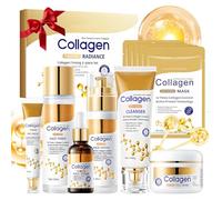 Cuidado Facial Mujer, Skincare Coreano Kit, 11 Piezas Collagen Kit Skincare