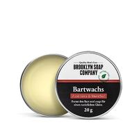 cuidado natural de barba: Beard Wax bálsamo para la barba(20 g)✔cosméticos naturales de la BROOKLYN SOAP COMPANY para un styling de la barba de tres días, barba cerrada - fijación fuerte, tenue brillo
