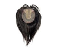 Cuidado Personal 10 x 12 cm Base de Encaje Natural Humano Topper para Mujeres Clip Brasileño Extensiones de Cabello (Negro Natural, 35 CM_10 x 12 cm)