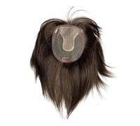 Cuidado Personal 10 x 12 cm Base de Encaje Natural Humano Topper para Mujeres Clip Brasileño Extensiones de Cabello (Marrón oscuro, 30 cm _ 10 x 12 cm)