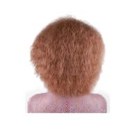 Cuidado personal 6 pulgadas pelucas sintéticas cortas rizadas recto resistente al calor para las mujeres africanas afro peluca llena extensiones de cabello (marrón claro)