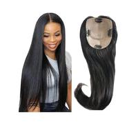 Cuidado personal de 20 a 55 cm para mujeres con cabello virgen malasio lacio y sedoso, 12,7 x 12,7 cm, base de encaje suizo, piezas de cabello humano con 4 clips (10 pulgadas)