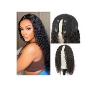 Cuidado personal Onda de agua V Parte peluca pelo humano pelucas rizadas brasileñas para las mujeres 180 extensiones de cabello de densidad(24inch)