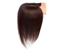 Cuidado personal Topper for capelli con base in seta e clip in capelli umani for donne for capelli diluati Extension per capelli (Brown,14 INCH_8X12CM)
