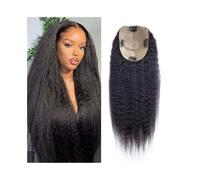 Cuidado personal Topper para cabello liso encrespado para mujeres con cabello adelgazado, 5"*5" Topper para cabello humano con base de encaje suizo, clip para cabello brasileño negro natural en piezas