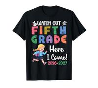 Cuidado Quinto Grado Aquí Vengo Primer Día De La Escuela Diversión Camiseta