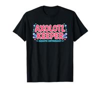 Cuidador De Axolotl Minimalist Badge Dueno Mujeres Mom Camiseta