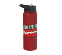 Cuidador de perros Los superhéroes necesitan un compañero, un divertido cuidador de perros Stainless Steel Insulated Water Bottle