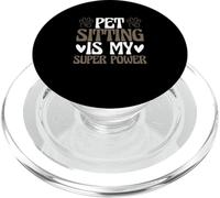 Cuidador de Perros y Gatos Cuidado de Mascotas Divertido Sentado es mi súper Poder PopSockets PopGrip para MagSafe