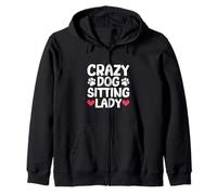 Cuidadora de Perros - Crazy Dog Sitting Lady Sudadera con Capucha