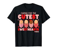 Cuidando a Las Novias más Lindas Enfermera Valentine Heart Camiseta gráfica económica