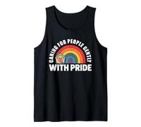 Cuidando a Las Personas Suavemente con Orgullo Rainbow Caregiver LGBTQ Camiseta sin Mangas