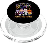 Cuidando a los pequeños Monstruos más Lindos Peds Enfermera Halloween PopSockets PopGrip para MagSafe