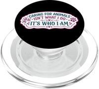 Cuidar a los Animales no es lo Que Hago Es quien Soy Mujer Veterinaria PopSockets PopGrip para MagSafe