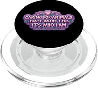 Cuidar a los Animales no es lo Que Hago Es quien Soy Mujer Veterinaria PopSockets PopGrip para MagSafe