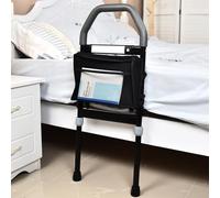 Cuidora - Barandilla Cama Adulto con Triple Anclaje de Seguridad y Luz LED Sensorial | Barrera de Cama Adultos con Patas Reforzadas y Correa | Baranda para Somier Fijo de 36-56cm de Altura
