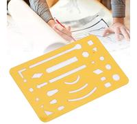 Cuifati 10 Plantillas de Dibujo de Ingeniería Multiusos con Escudo de Borrado de 27 Agujeros, Regla para Dibujar, Dibujar y Suministros de Arte, Opciones de Acero Inoxidable, Transparente y Naranja