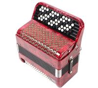 Cuifati Acordeón Profesional de 62 Teclas 60 Bajos para Principiantes, Exquisito Acordeón de Piano con Correas Ajustables, Instrumento Musical Educativo de Lengüeta de Botón, Teclado Portátil ABS