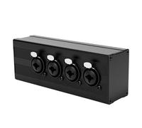 Cuifati Adaptador Divisor XLR de 4 Vías a 4XLR Más 6,35 Mm, con Contactos Chapados en Oro de 24 Quilates y Carcasa de Aleación de Aluminio para Mezcladores y Micrófonos