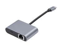 Cuifati Adaptador Ethernet Tipo C a RJ45, Adaptador de Red Gigabit de 2,5 Gbps con Carga Rápida PD y Plug and Play, para Ordenador Portátil 10 11 OS X