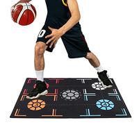 Cuifati Alfombra de Entrenamiento de Pasos de Baloncesto Portátil, Estatera de Entrenamiento de Trabajo de Agilidad de Baloncesto sin Deslizamiento, Accesorios Auxiliares Deportivos