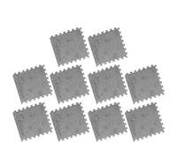 Cuifati Alfombra de Espuma de Felpa para Suelo de Rompecabezas, 10 Piezas de Baldosas de Alfombra Entrelazadas para Sala de Juegos de bebé, de Escalada Suave de Forro Corto para el Piso de la (Gray)