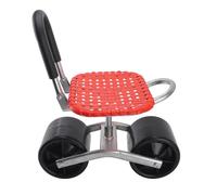 Cuifati Asiento de Jardín Resistente con Ruedas, Taburete de Jardinería con Ruedas Ajustable, Cómodo Scooter de Patio Que Ahorra Mano de Obra para Plantar Césped, Asiento de Carro de Hierro Móvil