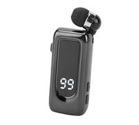 Cuifati Auriculares Inalámbricos Retráctiles Auriculares Estéreo V5.4 Micrófono con Cancelación de Ruido Clip en el Auricular Cómodos Manos Libres 18 Horas de Tiempo de (Black)