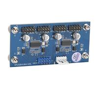 Cuifati Cabecera USB de 9 Pines, Conector de Concentrador USB 2.0 de 1 a 4 con Indicador LED y Almohadilla de Pie Magnética, para Accesorios de Computadora con Operativo L