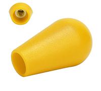Cuifati Cabezal de Bola de Joystick, Superior Ovalado con Interfaz M6 para Consola de Juegos, Cómodo de Sostener y Fácil de Operar (BLACK) (YELLOW)