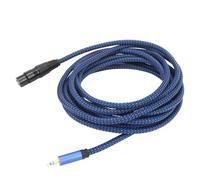 Cuifati Cable de 3,5 Mm Macho a XLR Hembra de 16,4 Pies, Cable de Micrófono HiFi Blindado Profesional No Balanceado, para DSLR, Videocámaras, Micrófono con Adaptador de 3,5 Mm