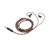 Cuifati Cable IEM de 2 Pines de 0,78 Mm de Repuesto con Micrófono Desmontable, Cable de Auriculares OFC de 3,5 Mm Chapado en Oro para Actualizar IEM, Compatible con ZS10 PRO, QDC, AS12, AS16, CCA