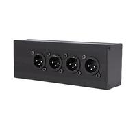 Cuifati Caja Divisora XLR, Distribución de Señal de Balanceada 1x4 XLR Hembra a Macho con Carcasa de Aleación de Aluminio, para Mezclador, Micrófono, PA, Escenario, Estudio, DJ