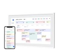 Cuifati Calendario Digital Inteligente, Calendario Electrónico de 10,1 Pulgadas con Tabla de Tareas, Marco de Fotos WiFi con Pantalla Táctil, Planificador Familiar para Horarios (Enchufe de la UE)