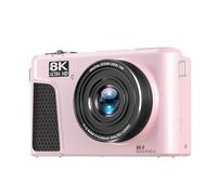 Cuifati Cámaras Digitales 8K para Fotografía, Cámara Vlogging WiFi de 88MP con Pantalla Abatible de 3" 180°, Cámara de Viaje Portátil con Enfoque Automático y Zoom 18X Antivibración (Pink)