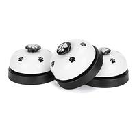 Cuifati Campana de Entrenamiento para Mascotas, 3 Piezas, Campana de Entrenamiento para Perros y Gatos, Juguete Interactivo para Mascotas para Alimentar y Jugar, Campanas de Duraderas de Acero (WHITE)