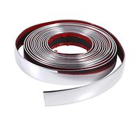 Cuifati Cinta Decorativa para Moldura de Moldura de Tira Protectora de Parachoques Exterior Interior de Coche Universal Plateada, Protección de Borde Flexible contra Rasguños, Fácil de Cortar a