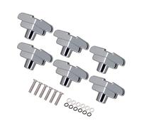 Cuifati Clavijas de Afinación de Guitarra de Alta Calidad Perillas en Forma de T Clavijeros de Máquina Llaves de Aleación de Zinc para Guitarras Folclóricas Eléctricas Acústicas Juego Completo Kit