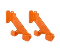 Cuifati Colgadora de Motosierra, Montaje en la Pared de Motosierra sin Diseño de Swing Construcción Robusta Color Naranja 2 Conjunto de Métodos de Doble Colgación de Acero de Carbono para Taller