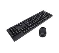 Cuifati Combo de Teclado y Mouse Inalámbricos, Teclado de Computadora Ergonómico de Tamaño Completo 2.4G 104 Teclas con Mouse Inalámbrico, Forma Contorneada, para PC, Computadora Portátil, (Black)