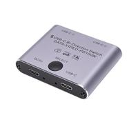 Cuifati Conmutador KVM USB C, 8K 60Hz 4K 144Hz 10Gbps 100W PD 2 en 1 Salida Bidireccional, para Compartir una Pantalla entre 2 Computadoras