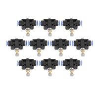 Cuifati Controlador de Velocidad de Empuje Conector de Válvula de Control de Flujo de Aire Neumático de 6 Mm, 10 Piezas/juego de Accesorios de Conexión Rápida para Ajustar la Velocidad del Cilindro