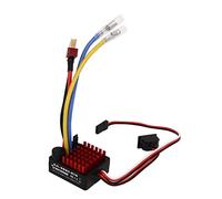 Cuifati Controlador Electrónico de Velocidad Impermeable ESC Cepillado 60A para Tanque de Barco de Coche 1/10 RC, 3 Modos de Freno hacia Adelante, 2-3S Lipo 5-9 Celdas Nimh, Protección de bajo Voltaje