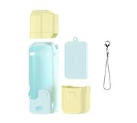 Cuifati Cubierta de Caja Protectora de Silicona para 3, Linda Manga de Silicona Colorida, Accesorios de Cámara de Acción de Gimbales de Mano, Protector de Lente Anti -Scratch (Rosa + Amarillo)