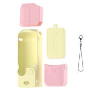 Cuifati Cubierta de Caja Protectora de Silicona para 3, Linda Manga de Silicona Colorida, Accesorios de Cámara de Acción de Gimbales de Mano, Protector de Lente Anti -Scratch (Rosa + Amarillo)