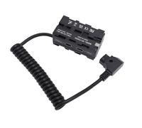 Cuifati D Toque a NP F Dicámico Adaptador de Alimentación de la Batería F970 Adaptador de Batería Ficticia con Pantalla Digital Entrada de Doble Cara para NP F550 F750 F970 LED Light